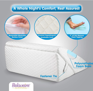 Reflujo <span class=keywords><strong>ácido</strong></span> Gerd Acidez Espalda Dolor de rodilla Ajuste Comodidad Inclinación Posicionador corporal Cama Cuña Almohada de espuma viscoelástica - Product Image 3