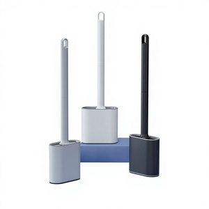Nouvelle brosse de toilette en silicone souple, multifonctionnelle, pour nettoyage sans angle mort, brosse de toilette murale pour salle de bain - Product Image 1
