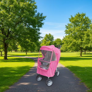 Housse de siège auto pliable imperméable rose pour poussette, pour nourrissons et tout-petits de 0 à 4 ans, accessoire en nylon - Product Image 2