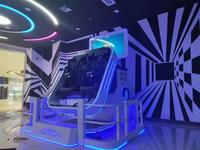 Máquina de Juegos Virtual para Interiores de Parques de Diversiones, Simulador de Silla Doble VR 360, Máquina Simuladora de Juegos de Arcade