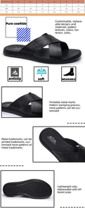 Nouvelles sandales décontractées de <span class=keywords><strong>luxe</strong></span> pour hommes en <span class=keywords><strong>cuir</strong></span> pleine fleur, style italien, pour l'extérieur - Product Image 5