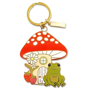 Colorido duro suave esmalte seta llavero personalizado Metal latón dibujos animados lindo Mini seta encanto Metal llavero mexicano - Product Image 2