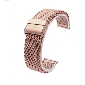 Correa de cadena de reloj milanesa de acero inoxidable de 22mm de grosor para hombre, reloj de malla de tiburón sólido - Product Image 5