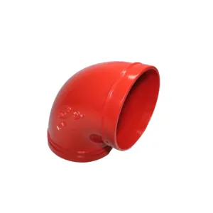 WFHSH Great Material Fire Fighting Pipe Fitting Elbow Casting 90 Degree Grooved Elbow Quick Connection