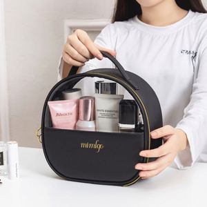 Custom Wholesale Luxury Professional Clear Pvc Transparent Leather Travel Pouch Organizer <b>Make</b> up Cases Makeup and Cosmetic Bag - Product Image 3