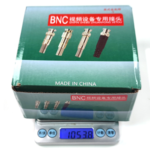 Conector de vídeo de cobre puro <span class=keywords><strong>BNC</strong></span> sin soldadura SENYE Conector de vídeo de vigilancia sin soldadura chapado en oro (tornillo) - Product Image 2