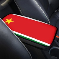 Tapis de console de voiture souple et fin, design drapeau national de la Guadeloupe, coussin d'accoudoir durable, accessoires de voiture
