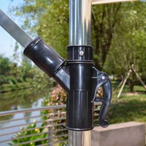 Sombrilla duradera <span class=keywords><strong>para</strong></span> jardín y patio al aire libre con poste de acero recubierto de polvo y dosel de poliéster <span class=keywords><strong>para</strong></span> uso en cabaña de playa y patio - Product Image 5