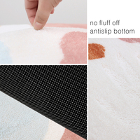 Tapis de luxe carré en cachemire et velours polyester, accessoire artistique abstrait de Style japonais, long en peluche, pour salon