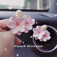 Pewangi Mobil Peach Blossom Aromaterapi Dekorasi Ventilasi Udara Bunga Plaster Aroma Segar Dewi