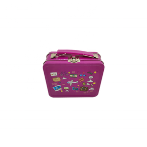 custom printing vintage metal lunch tin box rectangular tin lunch box with handle mini tin lunch box
