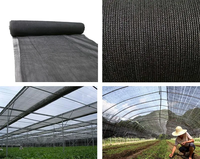 Filet d'ombrage plat en HDPE noir, stabilisé aux UV, barrière solaire pour serres, cultures et espaces extérieurs