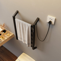 Estante de secado eléctrico montado en la pared y enchufable con toallero calentado de temperatura ajustable para uso en el baño para hoteles