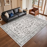 Tapis moderne floral en polyester de luxe, très vendu, écologique et lavable pour salon, chambre et usage domestique