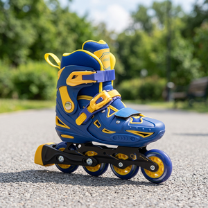Patins à roulettes ajustables pour enfants, coque rigide, pour l'extérieur, avec roulements ABEC-7, châssis en aluminium, construction durable, capacité 100 kg - Product Image 3