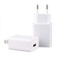 Chargeur mural universel portable 5V2A avec port USB, prise EU, 10W, en ABS, protection contre les surcharges, les surintensités et les surtensions