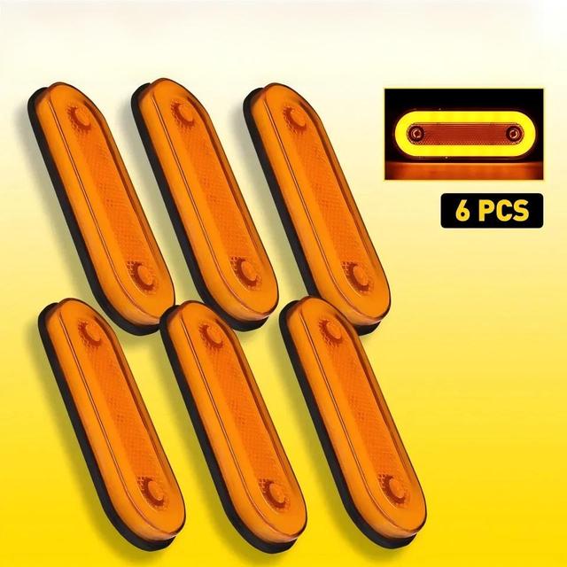 New LED Side Marker Light 12-24V 7.5W Amber IP67 Waterproof ABS+PC for Truck Trailer Lorry Van