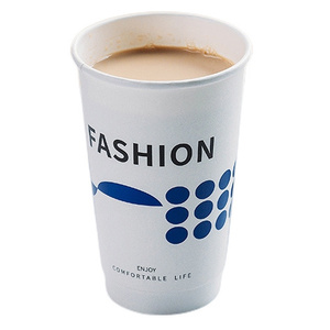 Tazas de papel blanco desechables para helados de fiesta con logotipo personalizado de grado alimenticio, <span class=keywords><strong>precio</strong></span> barato de 8 oz, taza de café de papel Kraft de doble pared con tapa - Product Image 2