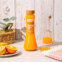 Bouteilles en verre élégantes de 10 oz, 16 oz, 25 oz, à taille fine, pour jus de fruit de la passion, thé aromatisé, boisson saine, café froid infusé