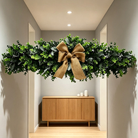Guirnalda de Vegetación Artificial, Hojas de Boj Artificiales, Decoración Navideña para Bodas, Decoración Rústica para el Hogar, Decoración para Puertas, Centro de Mesa, Venta al por Mayor