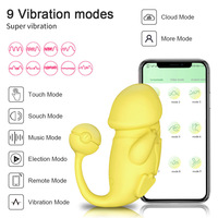 APP Sexspielzeug Niedliches Love Egg Vibrator Silikon Klitoris-Stimulator Tragbarer Slip-Vibrator Erwachsenen-Sexspielzeug für Frauen