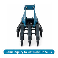 We-Attach WGM08 Grappin mécanique manuel pour excavatrice, pour bois, pierres, acier