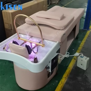 Kisen Lit de lavage capillaire de luxe avec fonction massage et spa pour la tête, fauteuil de douche pour salon de beauté, vente en gros - Product Image 6