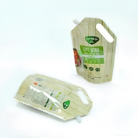 Pochettes souples personnalisées avec bec verseur et poignée pour sauces liquides, sacs alimentaires verticaux de qualité alimentaire pour condiments et vinaigrettes (vente en gros)
