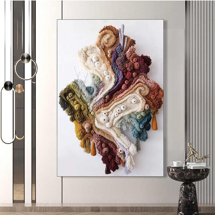 Picture of Modern Coral Reef 3D Mixed Media Wall Art - Framed Tapestries for ...