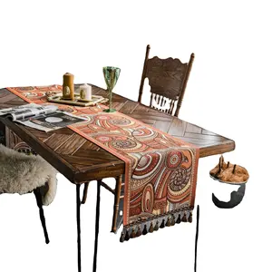 Manufacturers High quality Hot Home Polyester Modern Table Runner With Tassels