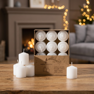 CGA068-W Soy Wax Ball Votive Candle-1.4 In. Diameter X 1.5 In. Height-White Unscented for Parties & <b>Weddings</b> - Product Image 2