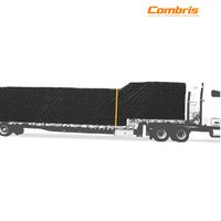 Lona de paracaídas negra de 3 piezas para plataforma plana - Vinilo de 14 oz en la parte superior y 6' de caída con pieza final de 20' x 20' y pieza central de 20' x 18'