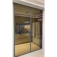Portes intérieures pour maisons, porte d'entrée coulissante, entrée, pergola en aluminium avec cadre pivotant, portail en aluminium, LED x