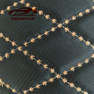 قماش جلد صناعي مبطن قابل للتخصيص مع تطريز ورغوة - لأغطية مقاعد السيارات والكراسي المكتبية وتنجيد الأثاث - Product Image 2