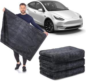 Wholesale Twisted Loop Long Pile Density 40*40 1200gsm Ultra Plush Dark Grey Soft Quick <b>Drying</b> <b>Car</b> Cleaning Microfiber <b>Towel</b> - Product Image 1