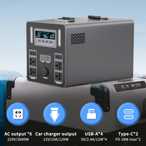 Station d'alimentation portable tout-en-un 500W 1000W 1500W 3000W 3600W, batterie externe d'extérieur, générateur solaire <span class=keywords><strong>de</strong></span> secours avec panneau - Product Image 2