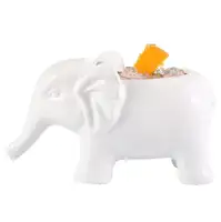 Tasse tiki éléphant en céramique blanche personnalisée, design de bar à cocktail
