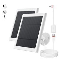 Panneau solaire AISmartlink pour caméra, chargeur solaire 4W compatible avec la batterie Ring Cam, adaptateur USB-C vers prise Ring Barrel