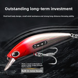 เหยื่อปลอมวิคคิด บาร์ราคูด้า มินโนว์ สแตนเลสสตีล  แบบแข็ง  ตีไกล  จมช้า  ตะขอไม่หักงอ  สำหรับตก<span class=keywords><strong>ปลา</strong></span>ทะเล - Product Image 4