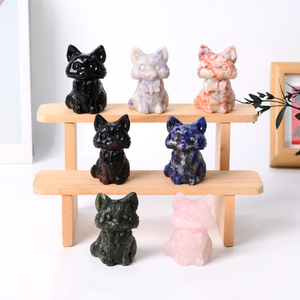 ขายส่งรูปปั้นแมวแกะสลักจากคริสตัลคุณภาพสูงสำหรับตกแต่งบ้าน - Product Image 4