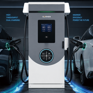 Chargeur DC vertical pour VE, étanche IP55, avec deux pistolets de charge rapide, activation par carte, QR code et application, équipement de recharge commercial - Product Image 4