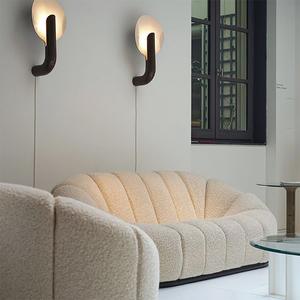 Sillón en Forma de Nube, Semicircular, Tapizado con Relleno de Espuma, Estilo Nórdico, Muebles para Sala de Estar - Product Image 4