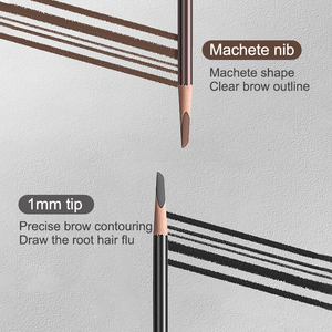Crayons à sourcils <span class=keywords><strong>gris</strong></span> de marque privée 2022 plus récent bois activé à l'huile avec logo personnalisé 3g stylo de tatouage de <span class=keywords><strong>sourcil</strong></span> étanche en bois - Product Image 3