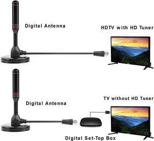 ANTUKO AN-2004 <span class=keywords><strong>Antena</strong></span> de Tv para interiores para receptor de señal de televisión con diseño de atracción magnética F macho o personalizado - Product Image 4