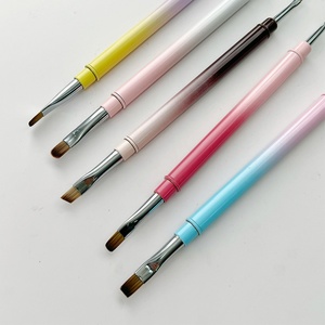 Professional Nail Factory Customized Wholesale <b>Uv</b> Nail Gel Brush Round Head Pen Flat Head Pen Line Pen Nail <b>Paint</b> Pen OEM/ODM - Product Image 5