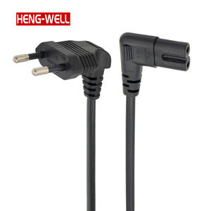 EU dây điện CE châu Âu <span class=keywords><strong>2pin</strong></span> cee7/16 để Angled C7 cắm cáp hình 8 AC mở rộng 90 độ cắm 2 Pin dây điện - Product Image 1