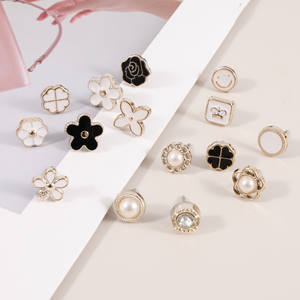 2025 pas de coudre bouton broches pour femmes sécurité couvrir broches émail revers chemise Jean manteau robe vêtements pull décoration - Product Image 5