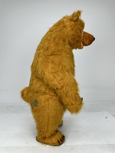 Costume de mascotte gonflable d'usine Ours <span class=keywords><strong>Masha</strong></span> pour adulte, tenue de poupée en fourrure de dessin animé pour carnaval, publicité et spectacle - Product Image 3