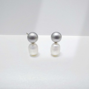 wholesale plata 925 <b>sterling</b> <b>silver</b> Classic Round earring gold plated unique vintage bridal elegant teacher pearl <b>stud</b> earrings - Product Image 5