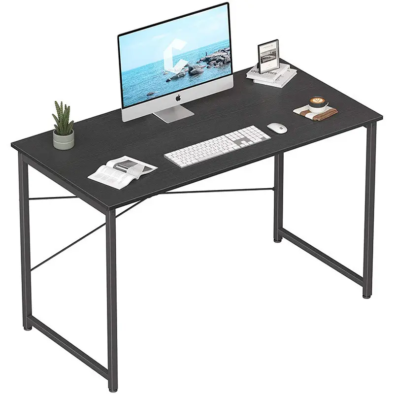 Simple design home office furniture black particle board cheap computer desk for sale
